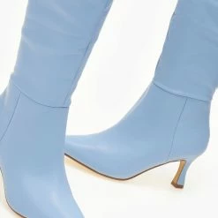 Φτηνός 🎁 The Fashion Project Μπότες μυτερές με χαμηλό τακούνι - Γαλάζιο ✨ -Sneakers Κατάστημα mpotes muteres me xamilo takouni 105443 v3ke