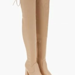 Καλύτερες κριτικές για ❤️ The Fashion Project Μπότες πάνω από το γόνατο με ελαστική γάμπα - Μπεζ 🛒 -Sneakers Κατάστημα mpotes over the knee me elastiki gampa 107083 46yb