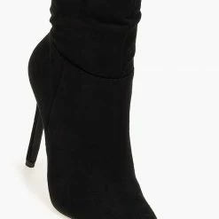 ΧΟΝΔΡΙΚΟ ΕΜΠΟΡΙΟ 😀 The Fashion Project Μπότες πάνω από το γόνατο με σούρες - Μαύρο 🛒 -Sneakers Κατάστημα mpotes over the knee me soures 107272 sh66