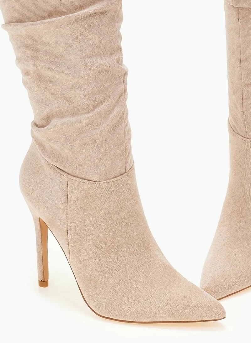 Κουπόνι 👏 The Fashion Project Μπότες πάνω από το γόνατο με σούρες - Μπεζ ⭐ 8 Κουπόνι 👏 The Fashion Project Μπότες πάνω από το γόνατο με σούρες - Μπεζ ⭐ - Image 6