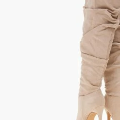 Κουπόνι 👏 The Fashion Project Μπότες πάνω από το γόνατο με σούρες - Μπεζ ⭐ 13 Κουπόνι 👏 The Fashion Project Μπότες πάνω από το γόνατο με σούρες - Μπεζ ⭐ -Sneakers Κατάστημα mpotes over the knee me soures 107273 bko5