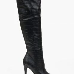 Συμφωνίες 🎉 The Fashion Project Μπότες με Pattern - Μαύρο 🥰 -Sneakers Κατάστημα mpotes panw apo to gonato me pattern 109058 ag6y