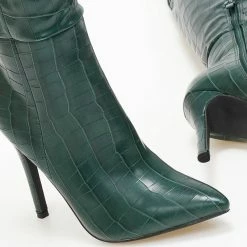 Αγορά ✨ The Fashion Project Μπότες με Pattern - Πράσινο 🤩 -Sneakers Κατάστημα mpotes panw apo to gonato me pattern 109059 9jev