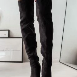 Προϋπολογισμός 💯 The Fashion Project Μπότες πάνω από το γόνατο με διάφανο τακούνι - Μαύρο ✨ 12 Προϋπολογισμός 💯 The Fashion Project Μπότες πάνω από το γόνατο με διάφανο τακούνι - Μαύρο ✨ -Sneakers Κατάστημα mpotes suede me diafano takouni 107199 lngx