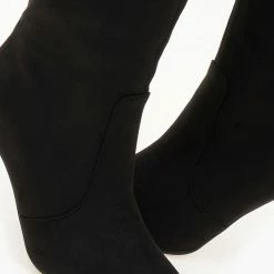 Best Pirce 🧨 The Fashion Project Μπότες Suede με λεπτό τακούνι - Μαύρο 🎉 -Sneakers Κατάστημα mpotes suede me lepto takouni 105661 ieiw