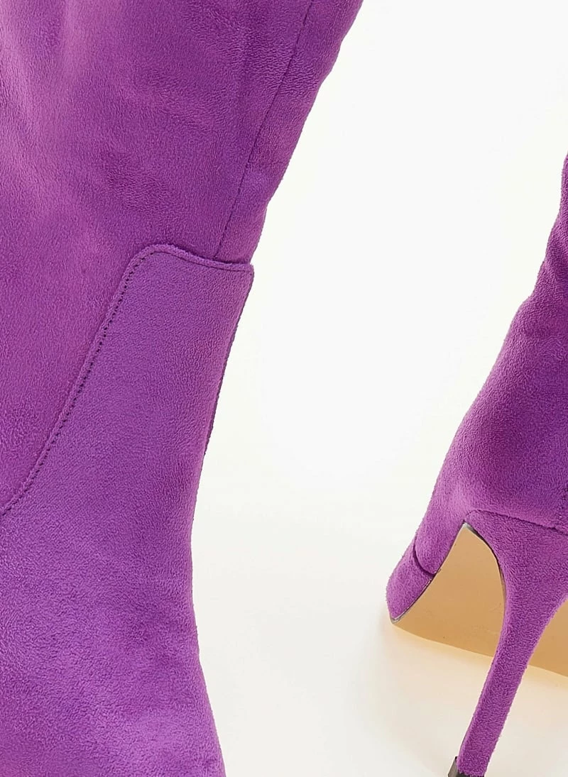 Flash Sale 🧨 The Fashion Project Μπότες Suede με λεπτό τακούνι - Μωβ 🎉 5 Flash Sale 🧨 The Fashion Project Μπότες Suede με λεπτό τακούνι - Μωβ 🎉 - Image 3