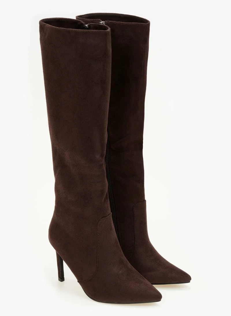 Πολύ καλή προσφορά 🔥 The Fashion Project Μπότες Suede με λεπτό τακούνι - Καφέ 😉 5 Πολύ καλή προσφορά 🔥 The Fashion Project Μπότες Suede με λεπτό τακούνι - Καφέ 😉 - Image 3