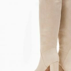 Τοπ 10 😍 The Fashion Project Μπότες Suede με ραφές - Μπεζ 😀 -Sneakers Κατάστημα mpotes suede me rafes 108718 85j9