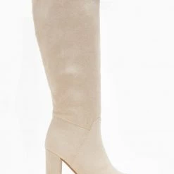 Τοπ 10 😍 The Fashion Project Μπότες Suede με ραφές - Μπεζ 😀