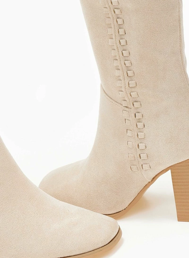 Flash Sale ✨ The Fashion Project Μπότες Suede με σχέδιο - Μπεζ 😍 8 Flash Sale ✨ The Fashion Project Μπότες Suede με σχέδιο - Μπεζ 😍 - Image 6