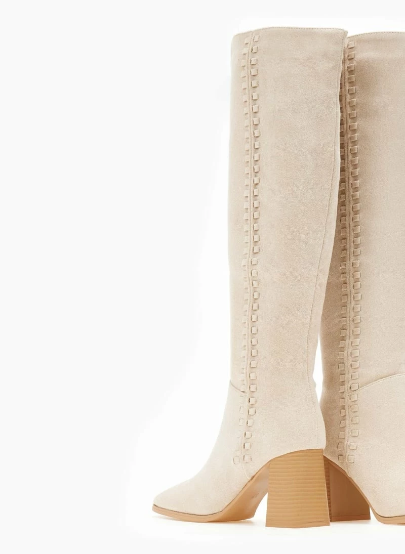 Flash Sale ✨ The Fashion Project Μπότες Suede με σχέδιο - Μπεζ 😍 7 Flash Sale ✨ The Fashion Project Μπότες Suede με σχέδιο - Μπεζ 😍 - Image 5