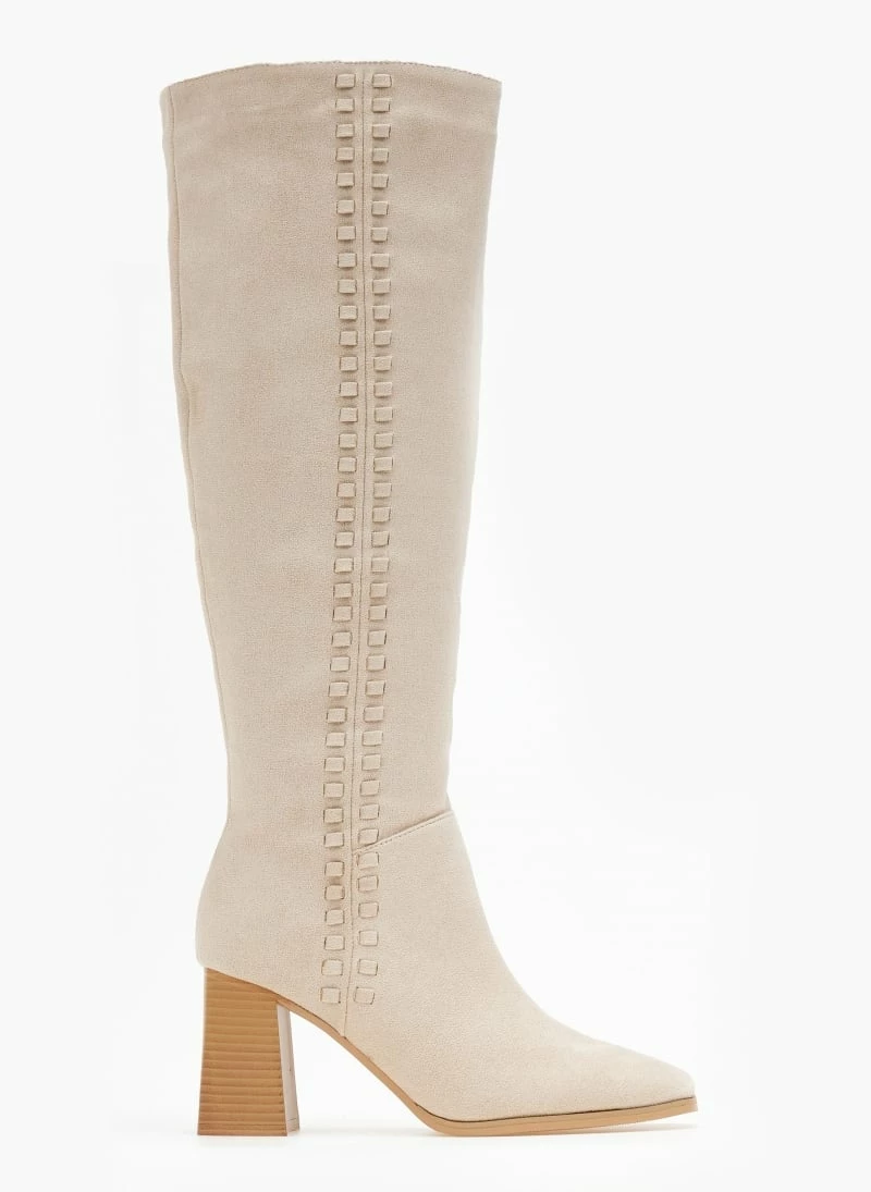 Flash Sale ✨ The Fashion Project Μπότες Suede με σχέδιο - Μπεζ 😍 4 Flash Sale ✨ The Fashion Project Μπότες Suede με σχέδιο - Μπεζ 😍 - Image 2