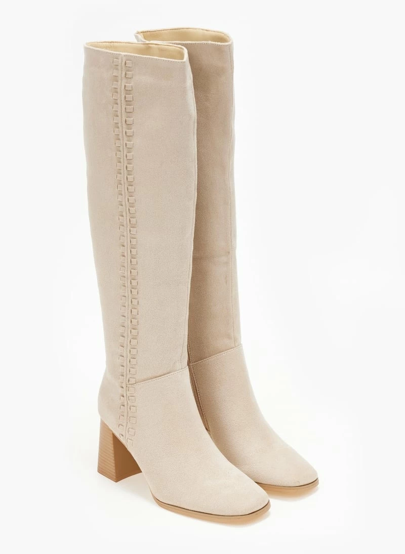 Flash Sale ✨ The Fashion Project Μπότες Suede με σχέδιο - Μπεζ 😍 5 Flash Sale ✨ The Fashion Project Μπότες Suede με σχέδιο - Μπεζ 😍 - Image 3