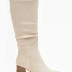 Προϋπολογισμός 😉 The Fashion Project Μπότες Suede με τετράγωνο τακούνι - Μπεζ 😀 -Sneakers Κατάστημα mpotes suede me tetragwno takouni 108712 g699