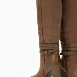 Flash Sale ✔️ The Fashion Project Μπότες Suede με ζωνάκι δερματίνη - Τάουπε 🎉 -Sneakers Κατάστημα mpotes suede me zwnaki dermatini 108736 ptkx