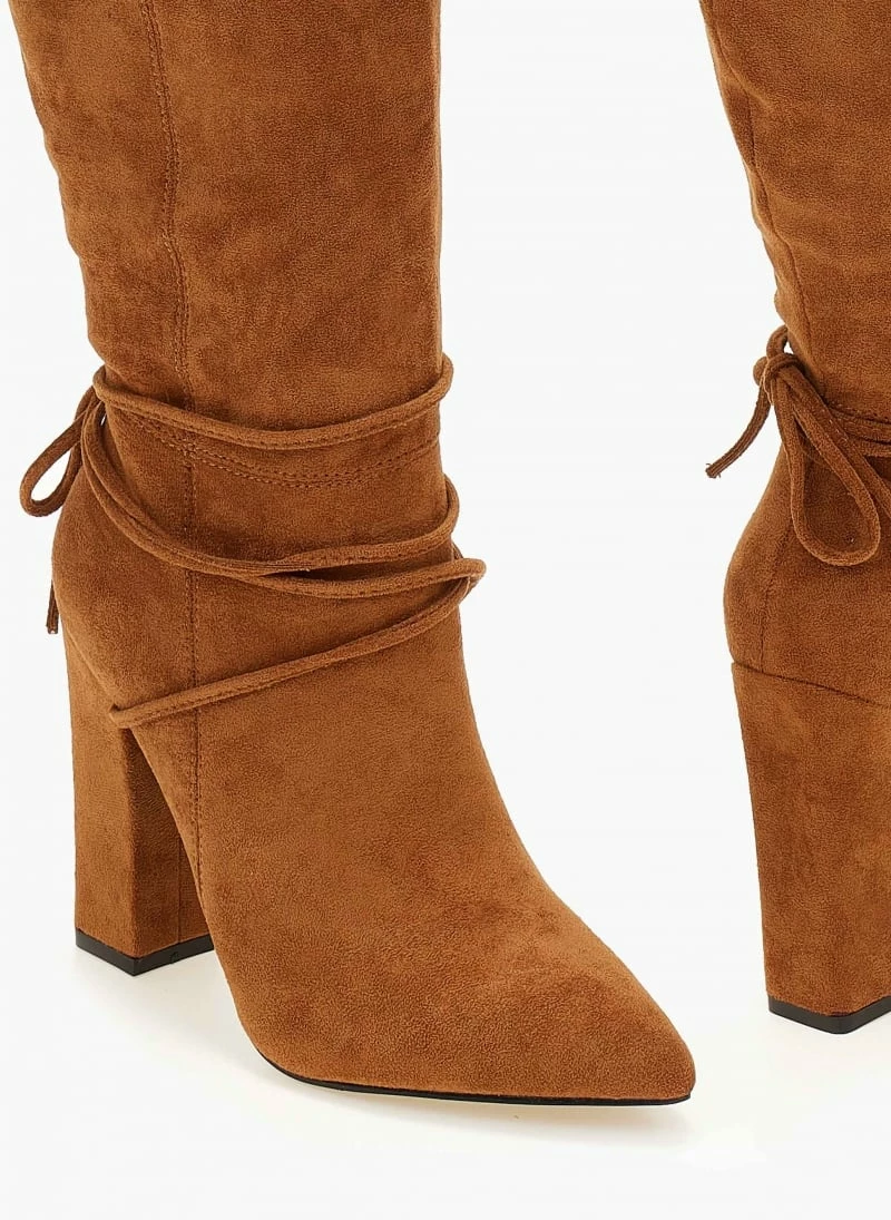 Προώθηση 😍 The Fashion Project Μπότες Suede μυτερές με κορδόνια - Κάμελ 🎉 8 Προώθηση 😍 The Fashion Project Μπότες Suede μυτερές με κορδόνια - Κάμελ 🎉 - Image 6