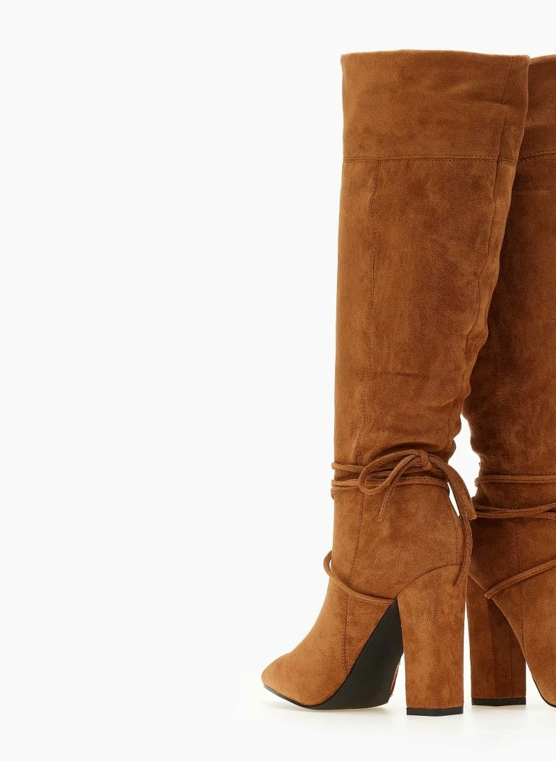 Προώθηση 😍 The Fashion Project Μπότες Suede μυτερές με κορδόνια - Κάμελ 🎉 7 Προώθηση 😍 The Fashion Project Μπότες Suede μυτερές με κορδόνια - Κάμελ 🎉 - Image 5