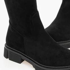 Κουπόνι 😉 The Fashion Project Μπότες πάνω από το γόνατο Suede - Μαύρο 💯 -Sneakers Κατάστημα mpotes suede panw apo to gonato 98908 h5hv