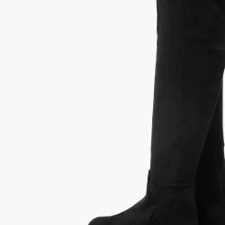 Κουπόνι 😉 The Fashion Project Μπότες πάνω από το γόνατο Suede - Μαύρο 💯 -Sneakers Κατάστημα mpotes suede panw apo to gonato 98908 p1mk