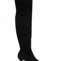 Το φθηνότερο 🤩 The Fashion Project Μπότες πάνω από το γόνατο Suede - Μαύρο 🎉