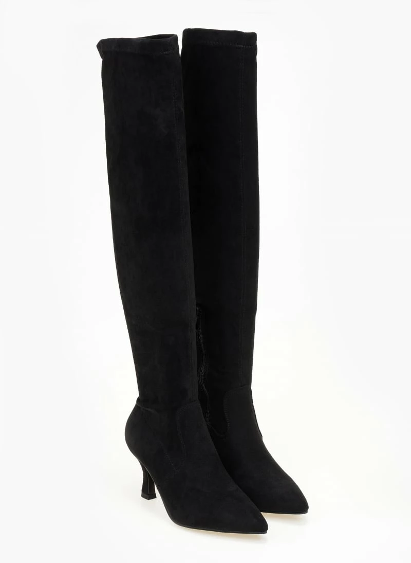 Το φθηνότερο 🤩 The Fashion Project Μπότες πάνω από το γόνατο Suede - Μαύρο 🎉 4 Το φθηνότερο 🤩 The Fashion Project Μπότες πάνω από το γόνατο Suede - Μαύρο 🎉 - Image 2