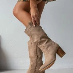 Εξοδος ✔️ The Fashion Project Μπότες Western με οβάλ τελείωμα - Πούρο 👍 -Sneakers Κατάστημα mpotes western me oval teleiwma 107092 hmd4