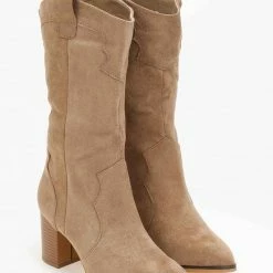 Εξοδος ✔️ The Fashion Project Μπότες Western με οβάλ τελείωμα - Πούρο 👍 -Sneakers Κατάστημα mpotes western me oval teleiwma 107092 zv7b