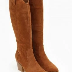 Καλύτερη πώληση 👏 The Fashion Project Μπότες Cowboy Suede με ραφές - Κάμελ 🌟 -Sneakers Κατάστημα mpotes western suede me rafes 108729 c5b7