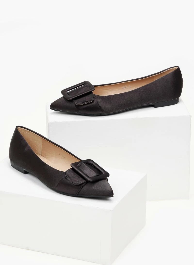 Αγορά 🔥 The Fashion Project Μπαλαρίνες σατέν μυτερές - Μαύρο 💯 4 Αγορά 🔥 The Fashion Project Μπαλαρίνες σατέν μυτερές - Μαύρο 💯 - Image 2