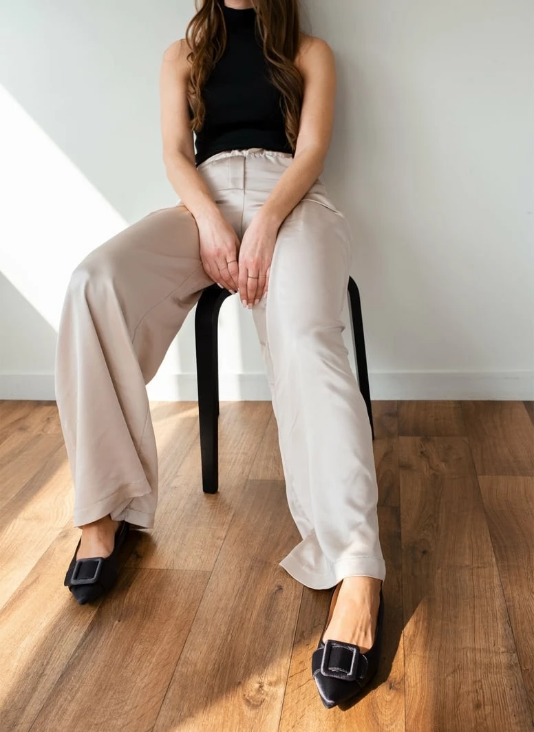 Αγορά 🔥 The Fashion Project Μπαλαρίνες σατέν μυτερές - Μαύρο 💯 9 Αγορά 🔥 The Fashion Project Μπαλαρίνες σατέν μυτερές - Μαύρο 💯 - Image 7