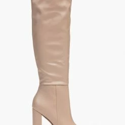 Τοπ 10 ❤️ The Fashion Project Μυτερές Block Heel μπότες - Nude 😉 -Sneakers Κατάστημα muteres block heel mpotes 95631 847w