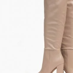 Τοπ 10 ❤️ The Fashion Project Μυτερές Block Heel μπότες - Nude 😉 -Sneakers Κατάστημα muteres block heel mpotes 95631 uw89