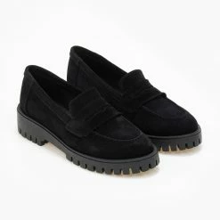 Το φθηνότερο 👍 Loafers δερμάτινα καστόρινα Estil - Μαύρο ✔️ -Sneakers Κατάστημα oxfords kastorina estil 107968 3kcy