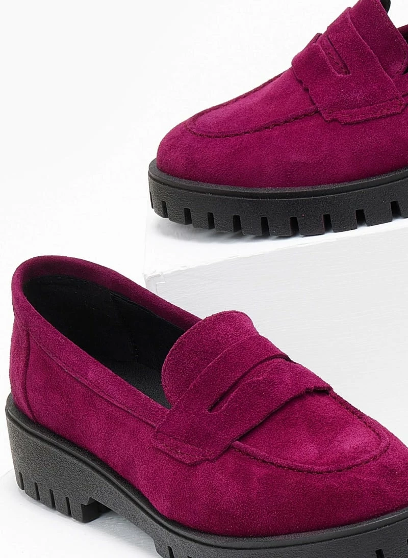 Flash Sale 🧨 Loafers δερμάτινα καστόρινα Estil - Magenta ✔️ 4 Flash Sale 🧨 Loafers δερμάτινα καστόρινα Estil - Magenta ✔️ - Image 2