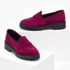 Flash Sale 🧨 Loafers δερμάτινα καστόρινα Estil - Magenta ✔️ 9 Flash Sale 🧨 Loafers δερμάτινα καστόρινα Estil - Magenta ✔️ -Sneakers Κατάστημα oxfords kastorina estil 107971 ipzk