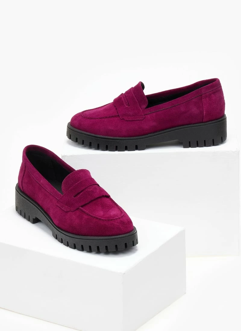 Flash Sale 🧨 Loafers δερμάτινα καστόρινα Estil - Magenta ✔️ 6 Flash Sale 🧨 Loafers δερμάτινα καστόρινα Estil - Magenta ✔️ - Image 4