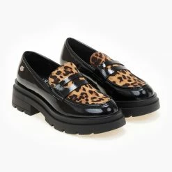Flash Sale ⭐ Xti Footwear Loafers λουστρίνι με οικολογικό Ponyskin Xti 140215 - Leopard 💯 -Sneakers Κατάστημα oxfords me oikologiko ponyskin xti 140215 106398 69lf