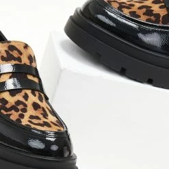 Flash Sale ⭐ Xti Footwear Loafers λουστρίνι με οικολογικό Ponyskin Xti 140215 - Leopard 💯 -Sneakers Κατάστημα oxfords me oikologiko ponyskin xti 140215 106398 a2y9