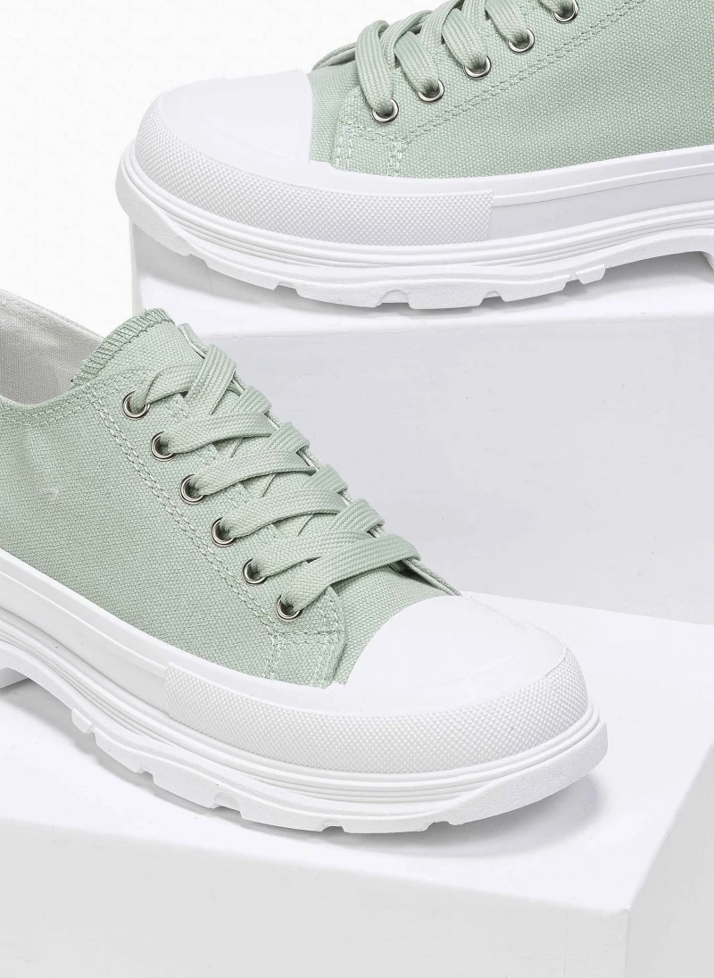 Καλύτερη πώληση 👏 The Fashion Project 👟 Sneakers πάνινα με ιδιαίτερη σόλα - Βεραμάν 👍 7 Καλύτερη πώληση 👏 The Fashion Project 👟 Sneakers πάνινα με ιδιαίτερη σόλα - Βεραμάν 👍 - Image 5