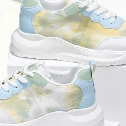 Αγορά 🧨 The Fashion Project 👟 Sneakers πολύχρωμα με ψηλή σόλα - Πράσινο ❤️ -Sneakers Κατάστημα poluxrwma athlitika me psili sola 87122 31up