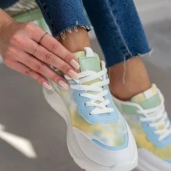 Αγορά 🧨 The Fashion Project 👟 Sneakers πολύχρωμα με ψηλή σόλα - Πράσινο ❤️ -Sneakers Κατάστημα poluxrwma athlitika me psili sola 87122 x6lc