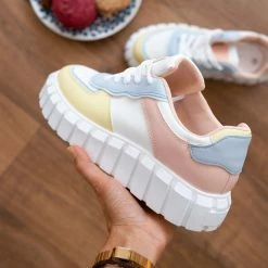 Best Pirce ⭐ The Fashion Project 👟 Sneakers με σχέδιο στη σόλα - Ροζ 😉 -Sneakers Κατάστημα poluxrwma sneakers me sxedio sti sola 95779 hsnu