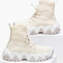 Ολοκαίνουργιο 🧨 The Fashion Project 👟 Sneakers μποτάκια Slip On - Μπεζ 🔥 -Sneakers Κατάστημα slip on sneaker mpotakia me chunky sola 87045 bs7d