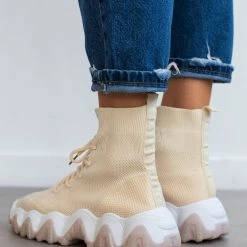 Ολοκαίνουργιο 🧨 The Fashion Project 👟 Sneakers μποτάκια Slip On - Μπεζ 🔥 -Sneakers Κατάστημα slip on sneaker mpotakia me chunky sola 87045 fewf