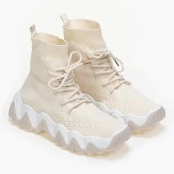 Ολοκαίνουργιο 🧨 The Fashion Project 👟 Sneakers μποτάκια Slip On - Μπεζ 🔥 -Sneakers Κατάστημα slip on sneaker mpotakia me chunky sola 87045 rkbi