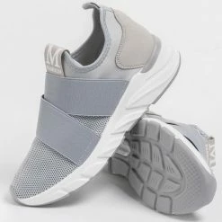 Η καλύτερη συμφωνία 🧨 The Fashion Project 👟 Sneakers Slip On με λάστιχα - Γκρι 😀 -Sneakers Κατάστημα slip on sneakers me lastixa 76265 isdg