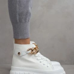 Καλύτερες κριτικές για 🥰 The Fashion Project 👟 Sneakers μποτάκια με αλυσίδα - Λευκό ⭐