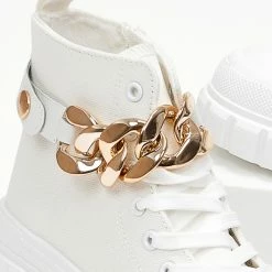 Καλύτερες κριτικές για 🥰 The Fashion Project 👟 Sneakers μποτάκια με αλυσίδα - Λευκό ⭐ -Sneakers Κατάστημα sneaker mpotakia me alusida 99950 pkvr