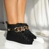 Καλύτερη πώληση 💯 The Fashion Project 👟 Sneakers μποτάκια με αλυσίδα - Μαύρο ⌛