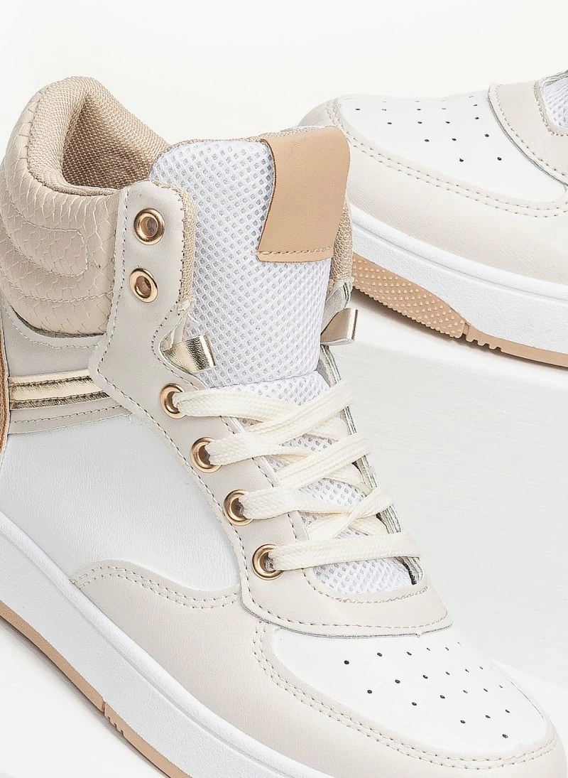 Εκπτωση 🛒 The Fashion Project 👟 Sneakers μποτάκια με καπιτονέ σχέδιο - Μπεζ 😉 4 Εκπτωση 🛒 The Fashion Project 👟 Sneakers μποτάκια με καπιτονέ σχέδιο - Μπεζ 😉 - Image 2